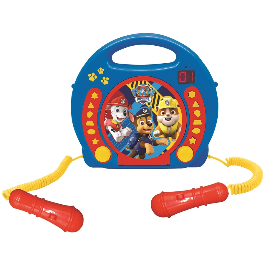 LEXIBOOK Paw Patrol Tragbarer CD-Player mit 2 Mikrofonen