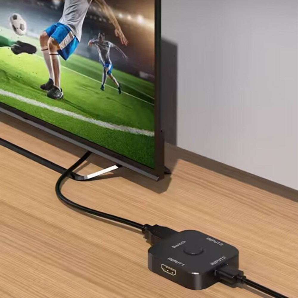 3-fach HDMI 2.1 8K Adapter Splitter Switch Audio Video Konverter Umschaltbox 3 x Input / 1 x Output - Schwarz
