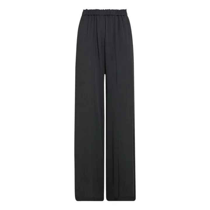 Forte Forte Pantalon Elastiqué Double Georgette | Noir