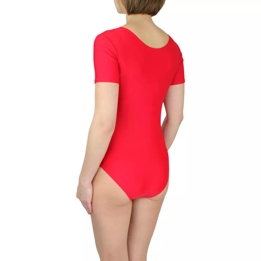 Aquarti Mädchen Gymnastikanzug Kurzarm rot