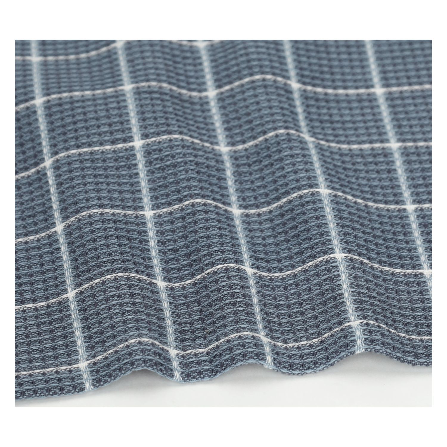 Vaatdoekje, bio-katoen, denimblauw ruitje