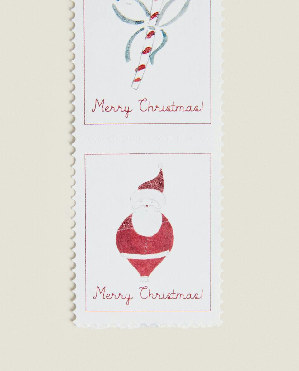PACOTE DE CARIMBOS ADESIVOS INFANTIS DE NATAL (PACOTE COM 25 UNIDADES)
