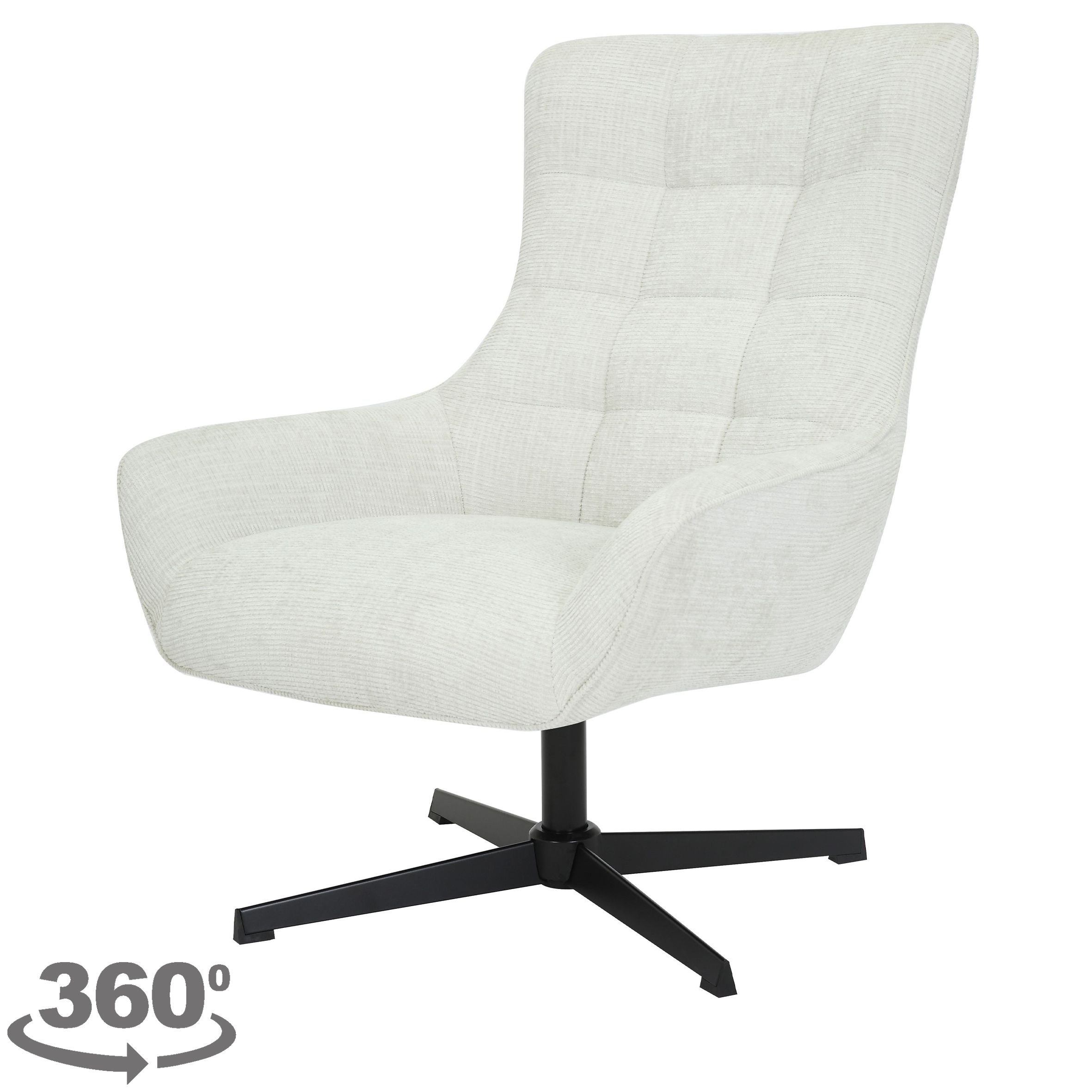 Draaifauteuil Pearl Naomi B81 x D84 x H102 cm