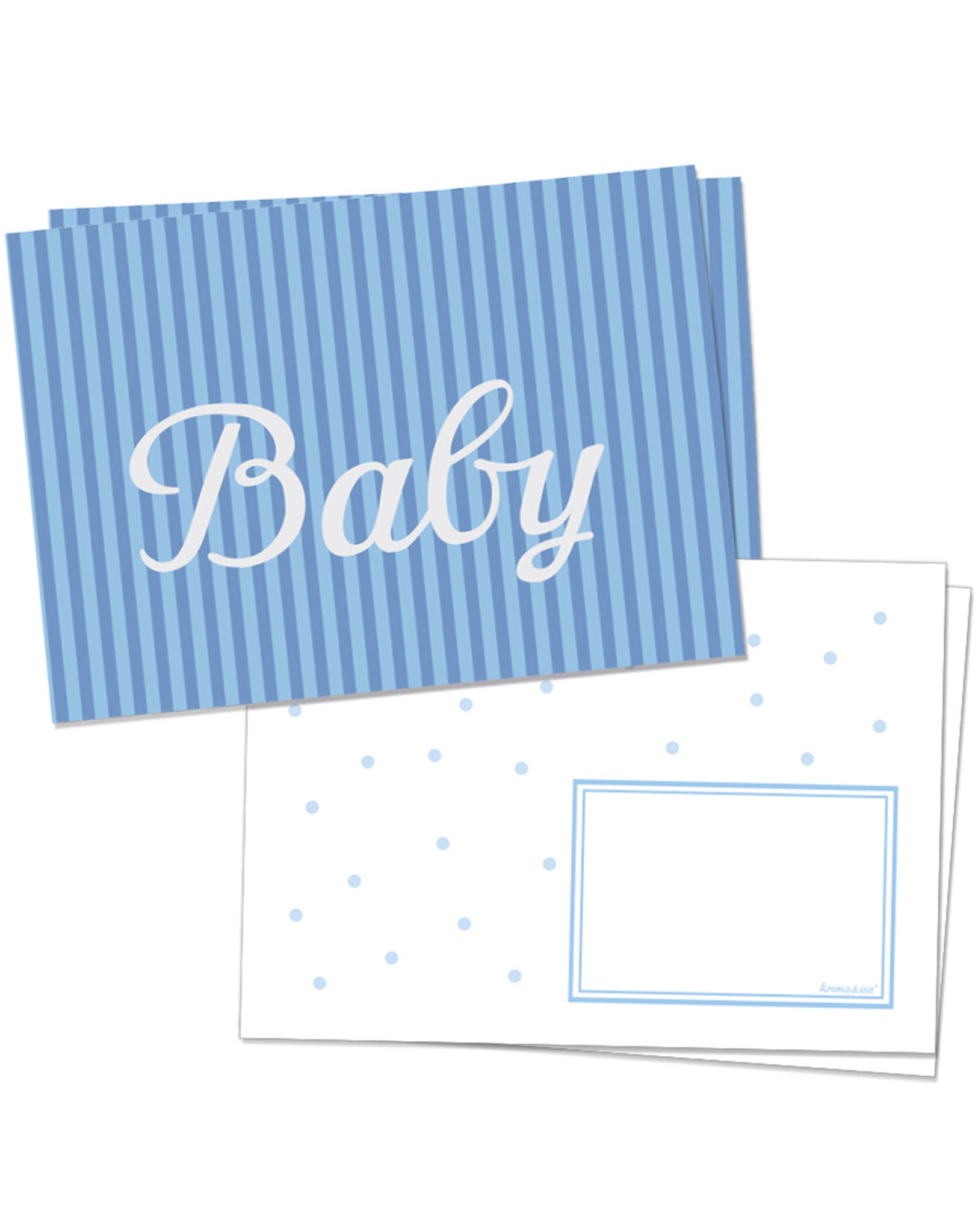 Klappkarte BABY 2er-Set in blau