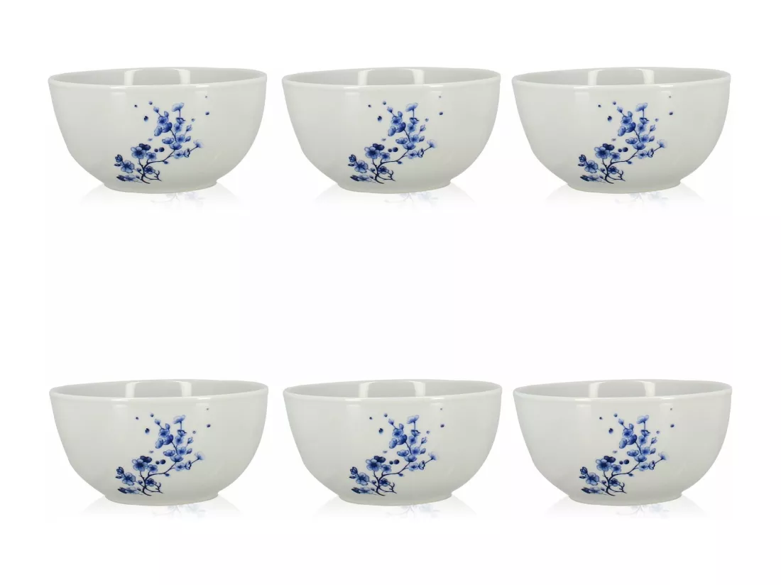 Novastyl - Lot6 Bols Centauree 45cl En Porcelaine