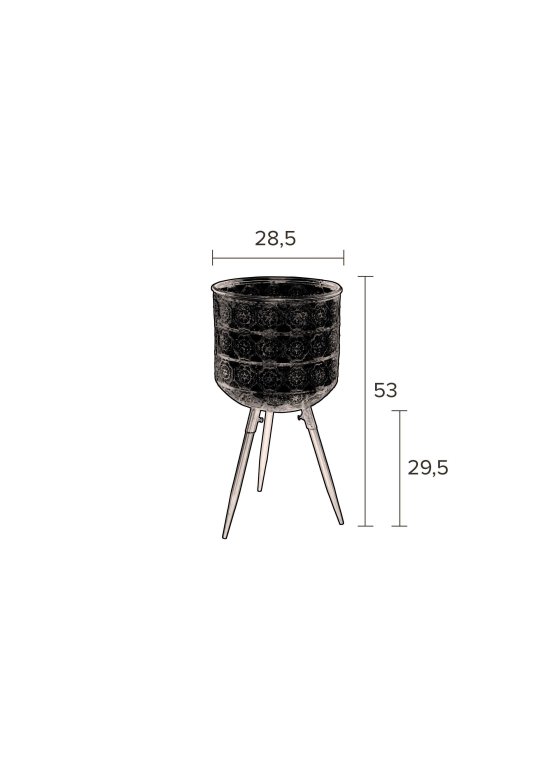 Dutchbone Botanique plantenbak met standaard large