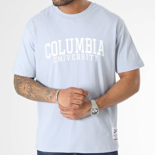 Tee Shirt Oversize Large Columbia Bleu Ciel Blanc