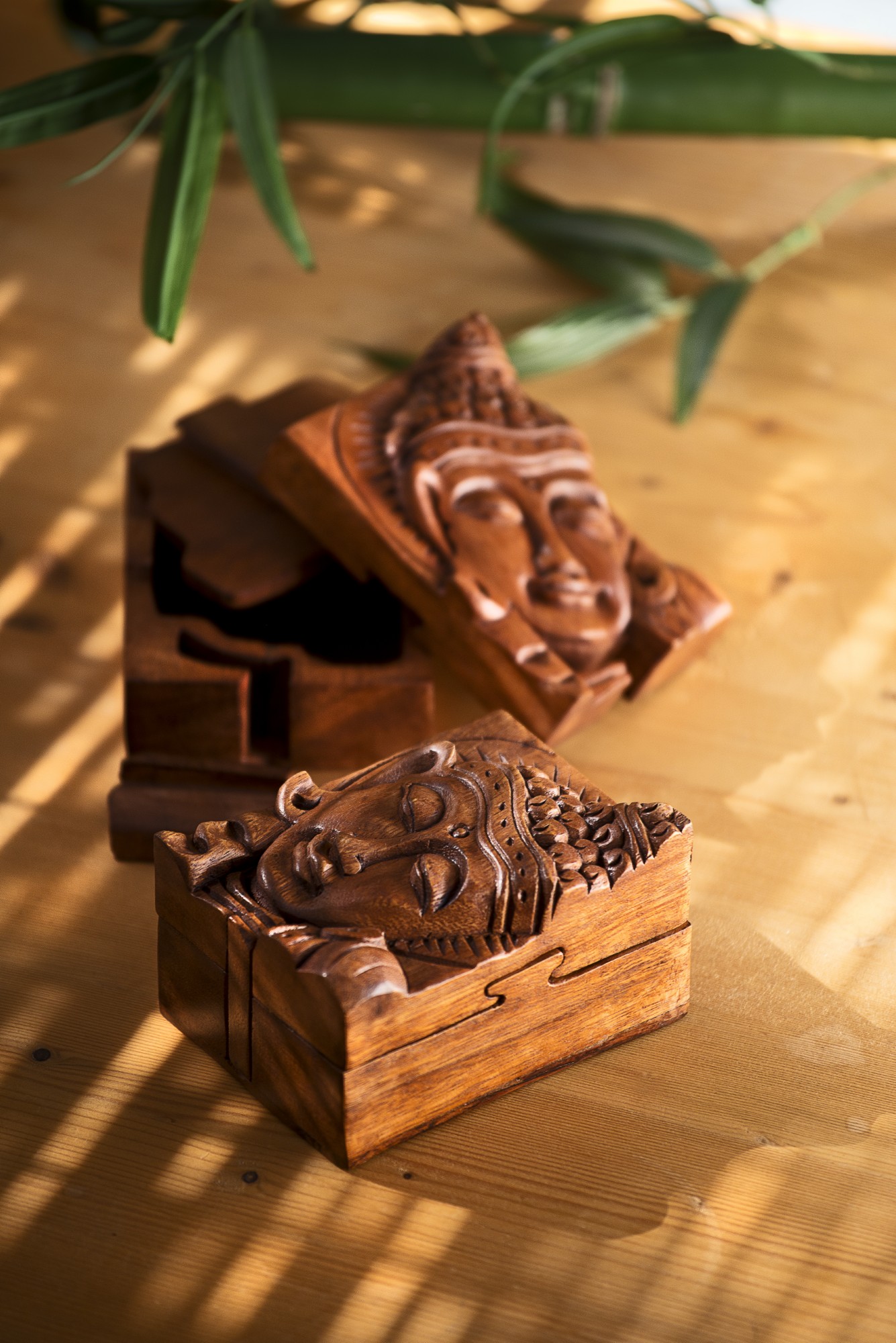 Secret Box 'Buddha', braun, T 7 cm, B 12 cm, 9 cm von fischer's lagerhaus