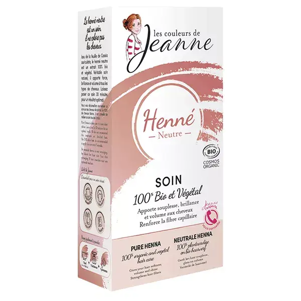 Les Couleurs de Jeanne Cuidado Orgânico Neutro à Base de Plantas com Henna 100g