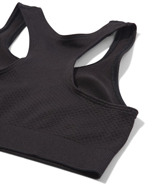 top de sport enfant sans coutures noir