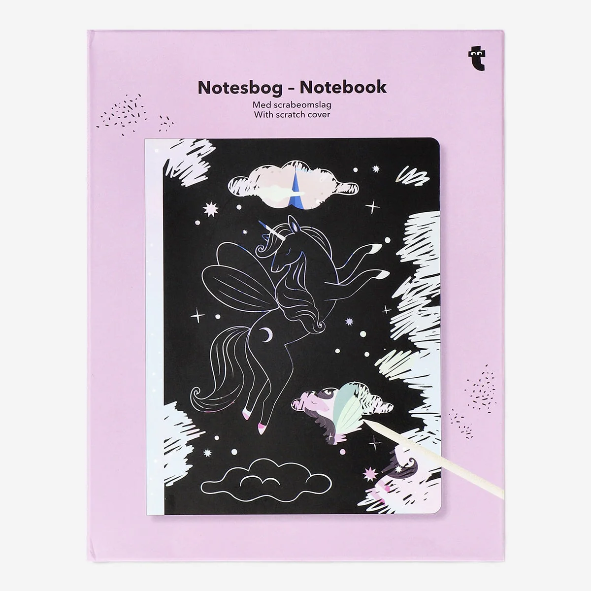 Notesbog med scratch-omslag