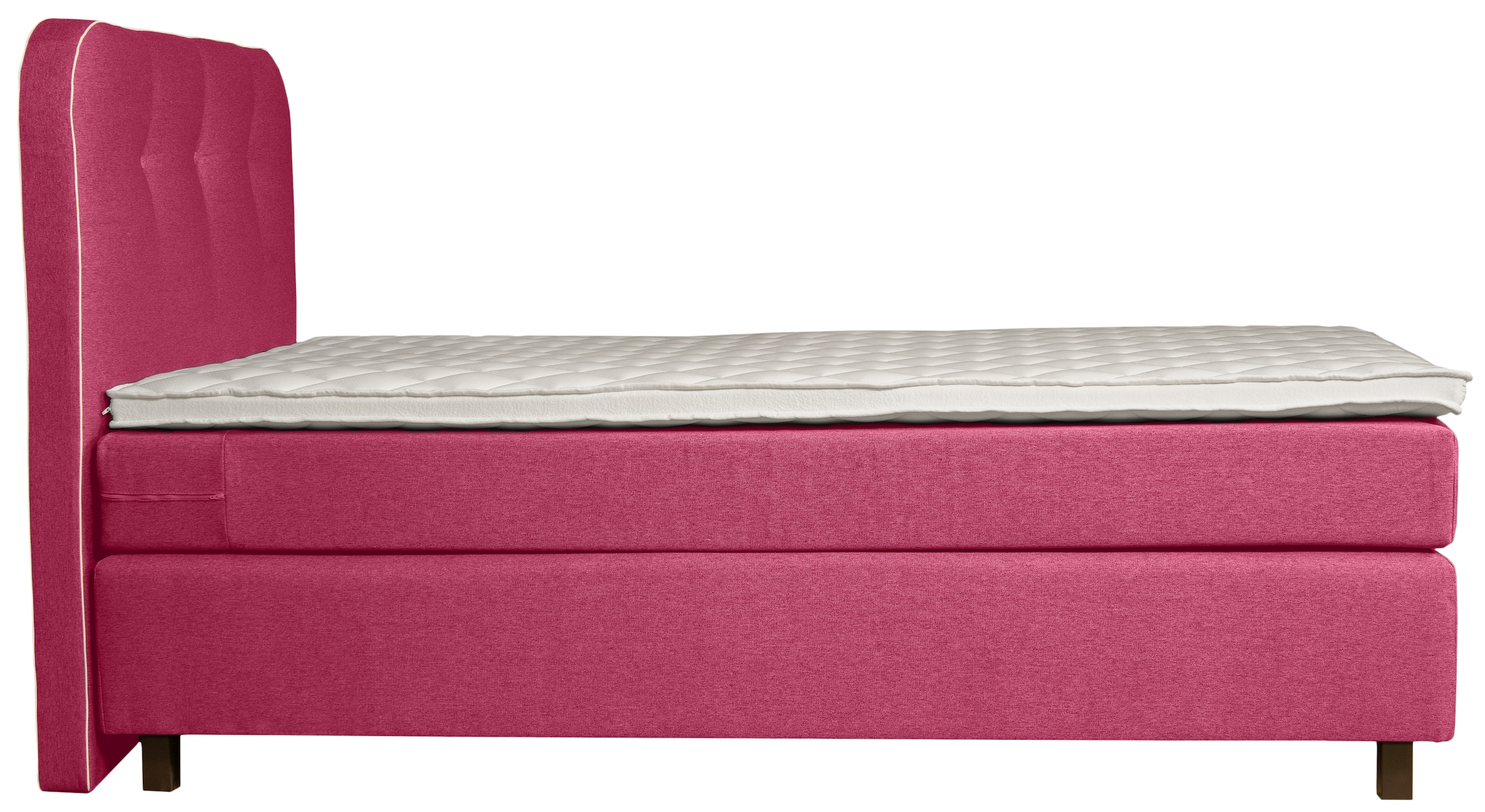 PLACES OF STYLE Boxspringbett »Marausa« mit Taschen-Federkernmatratze, mit dekorativer Kedernaht
