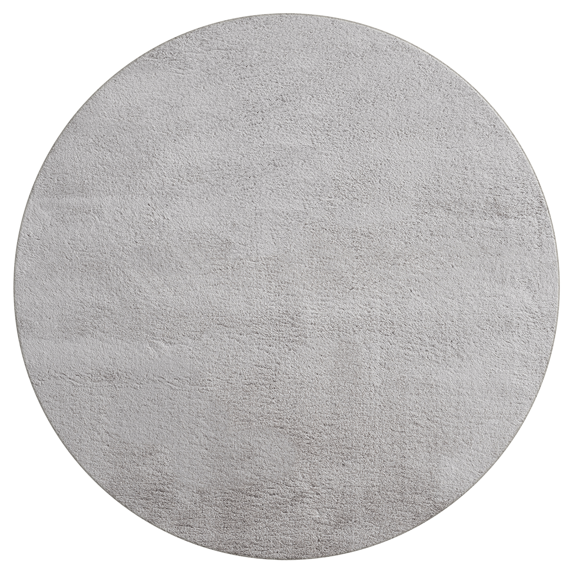 Kunstfellteppich - grau - Ø 100 cm