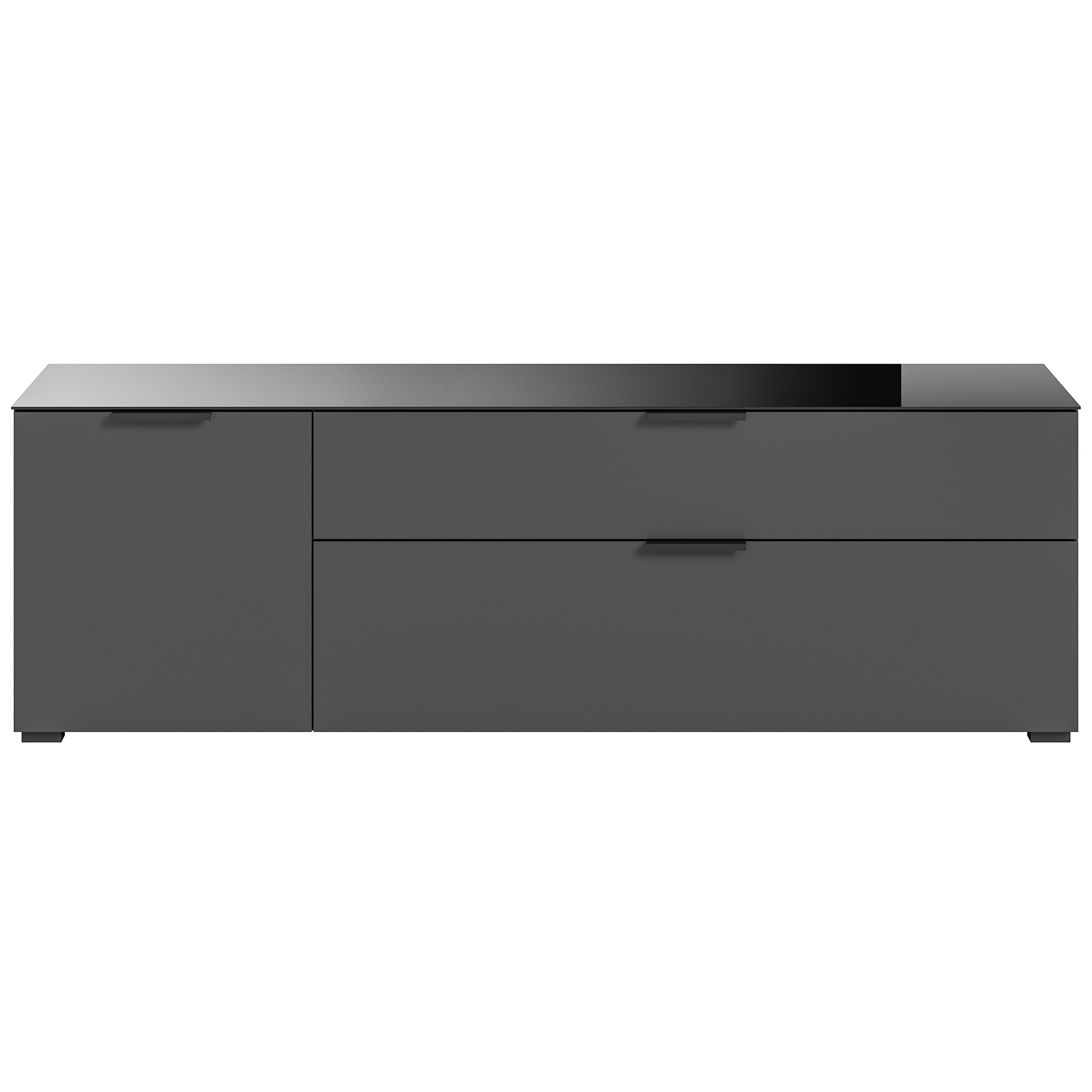 Sideboard RAY - anthrazit - Glasplatte - 160 cm