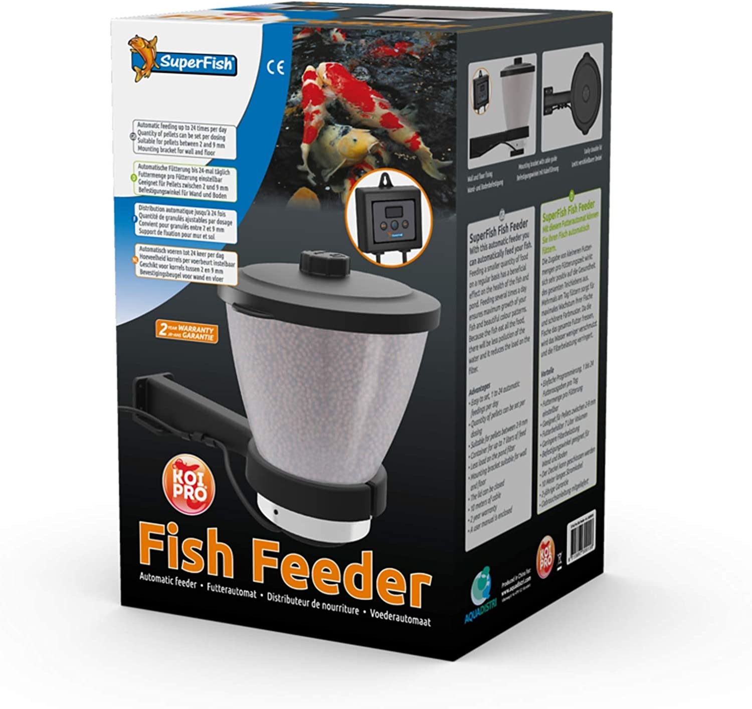 Koi-Pro fish feeder voederautomaat