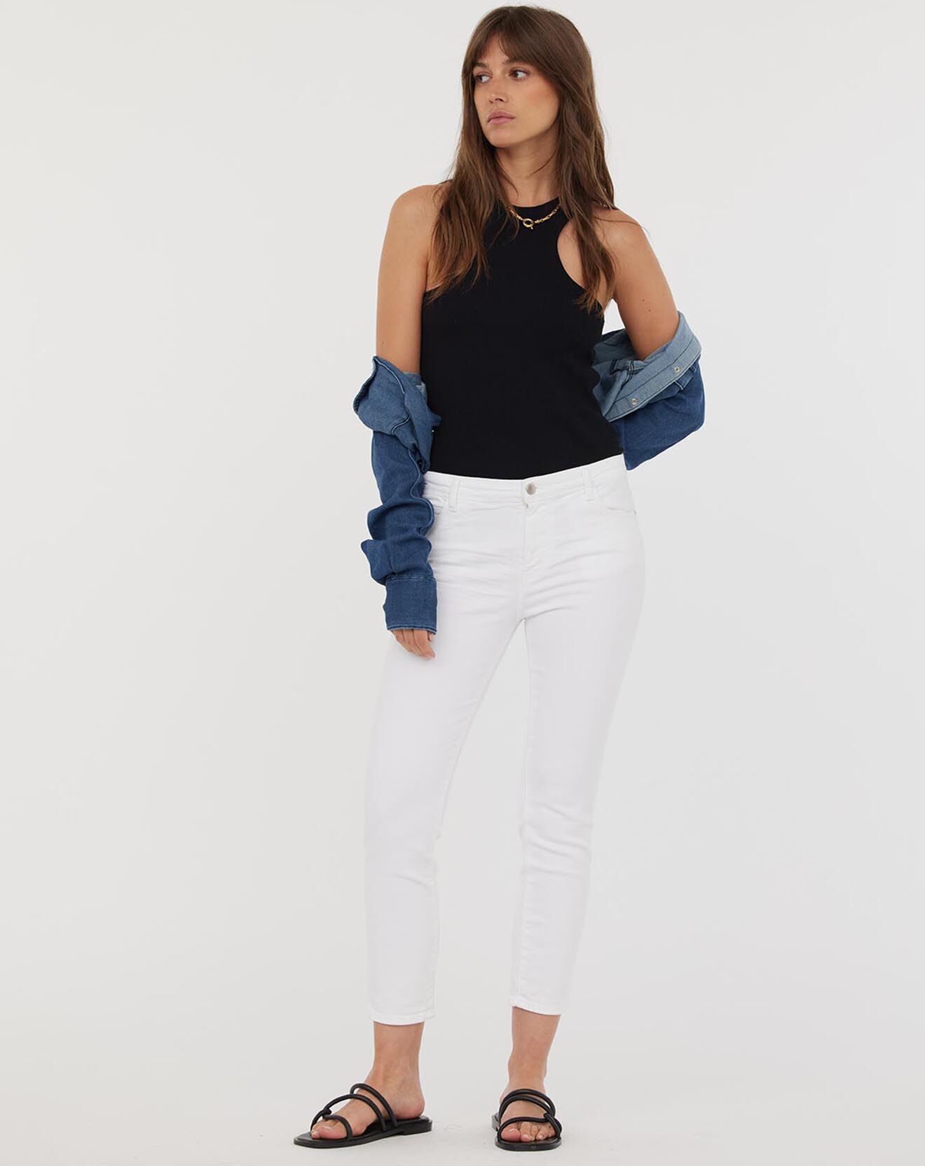 Acquaverde Jean droit Arizona blanc