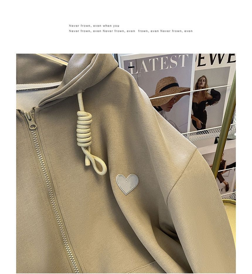 Dream Drop - Hartprint Hoodie met Rits