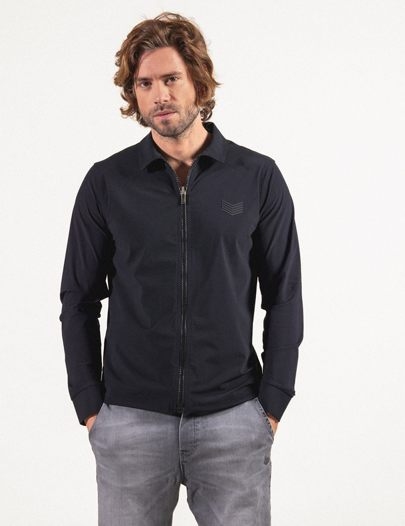 HBT BASICS | BILLY CHEMISE ZIPPÉE NOIR