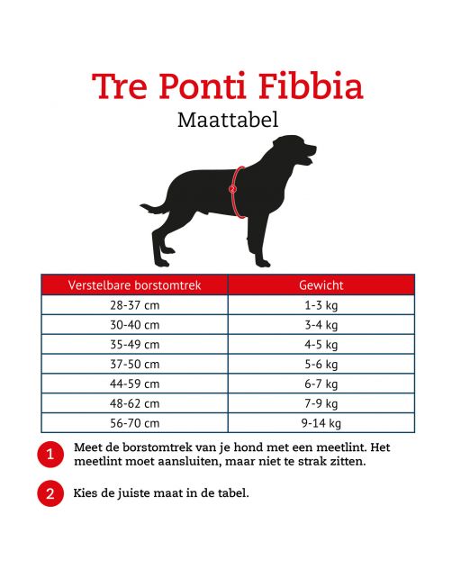 Tre Ponti Fibbia Basic Tuig Zwart&Reflectie - Hondenharnas