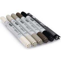 Kit de marqueurs Hobbymarker ciao 5+1, teintes grises