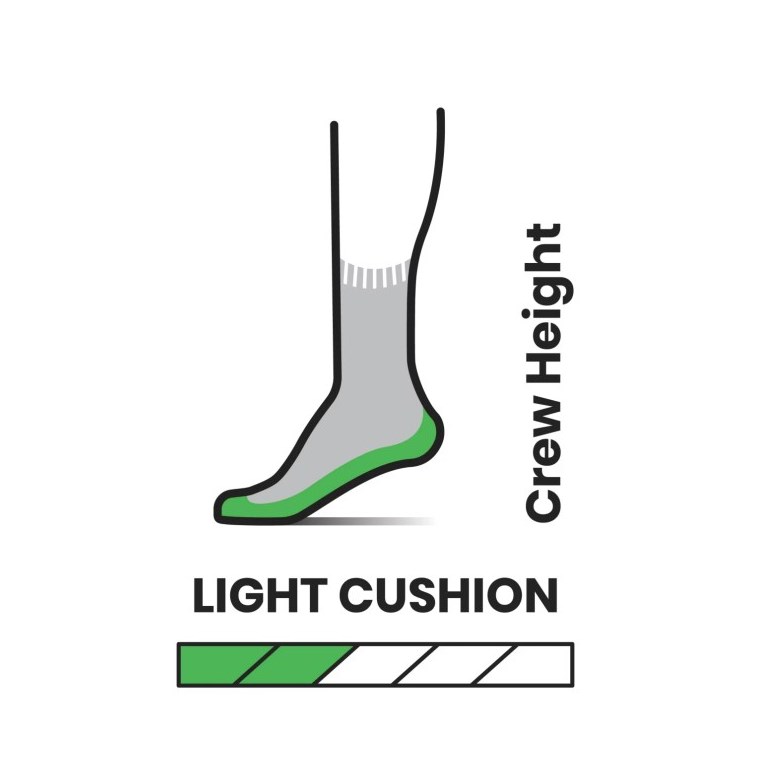 Smartwool Hike Light Cushion Crew Socks Md Grey