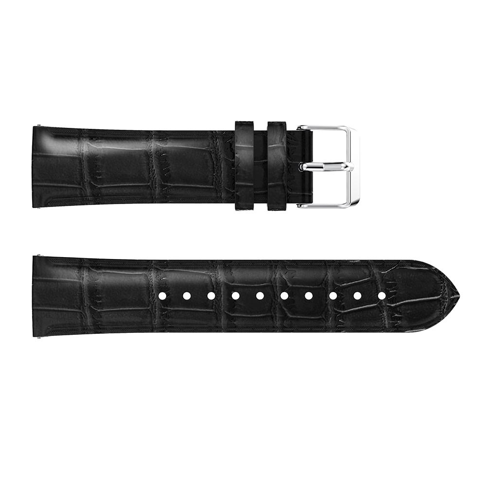 Samsung Galaxy Watch 3 (45mm) Echtleder Armband im Kroko Look - Schwarz