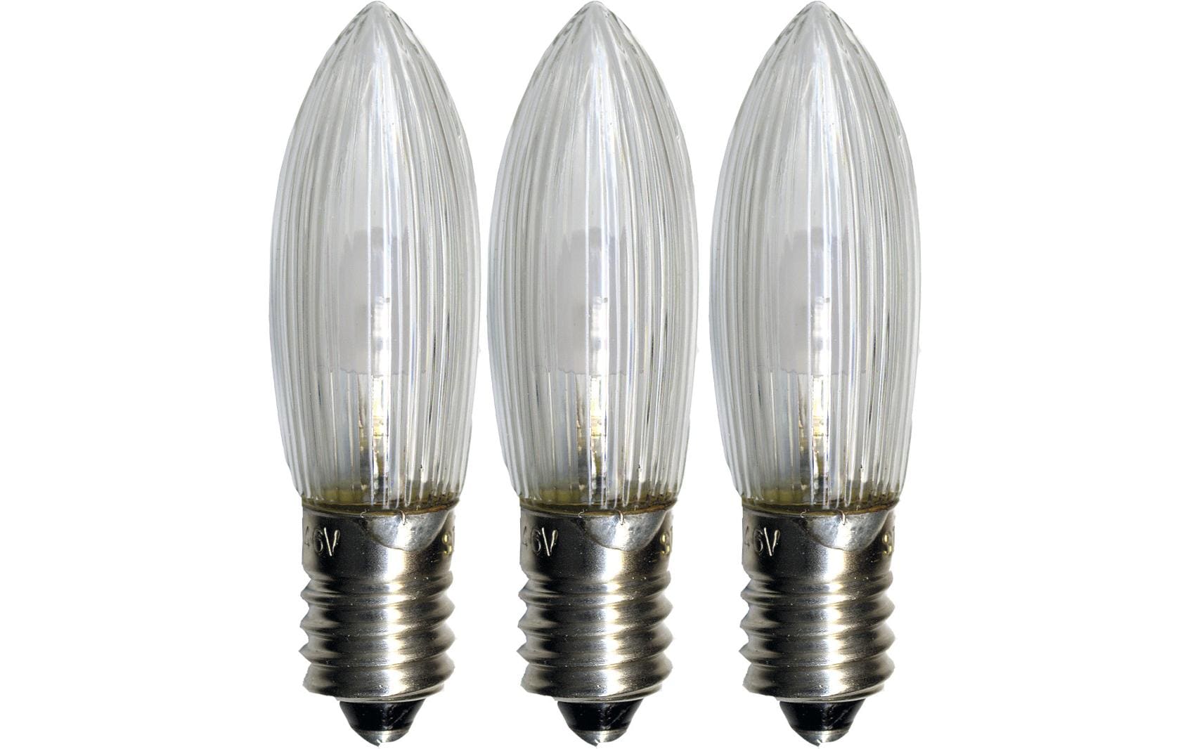 Lampe Universal LED 0.2 W (1.8 W) E10 Warmweiss, 3 StückFilament in Kerzenform