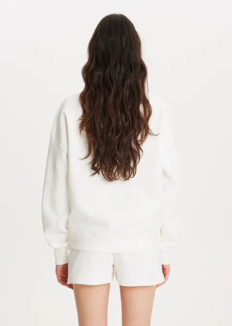 Sweater met print wellness off-white (WIT.O)