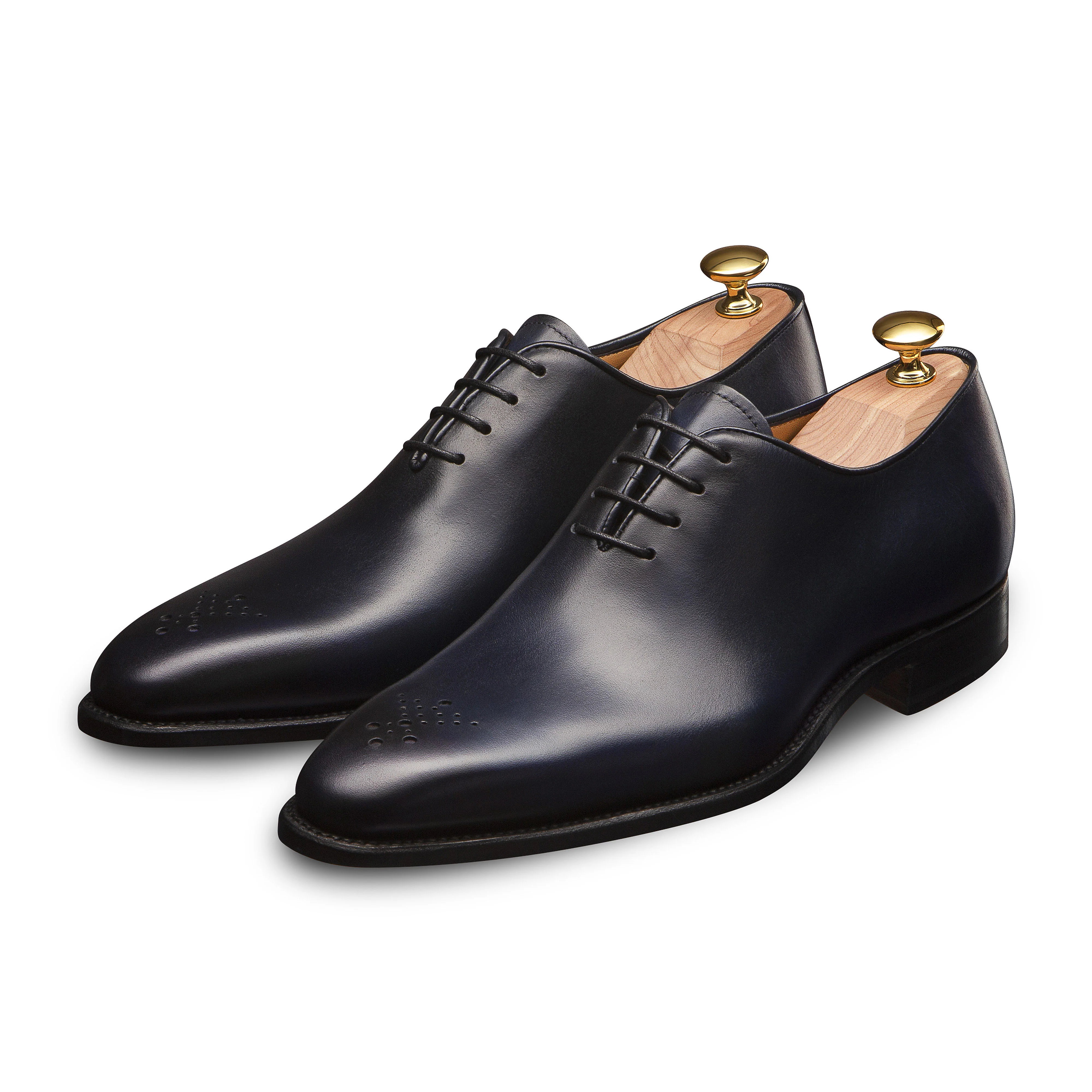 Richelieu One-Cut à bout fleuri Milan 345 bleu marine