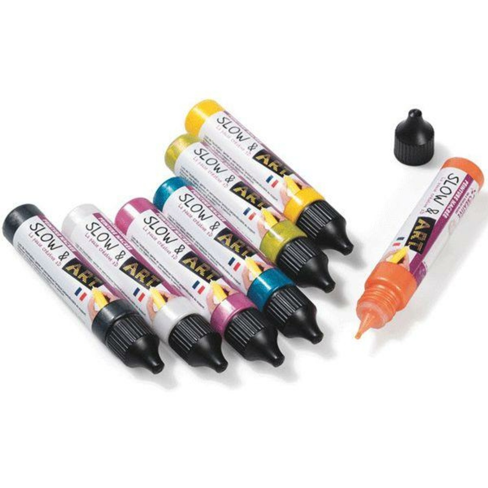 Peinture slow & art - violet pailleté - 30 ml
