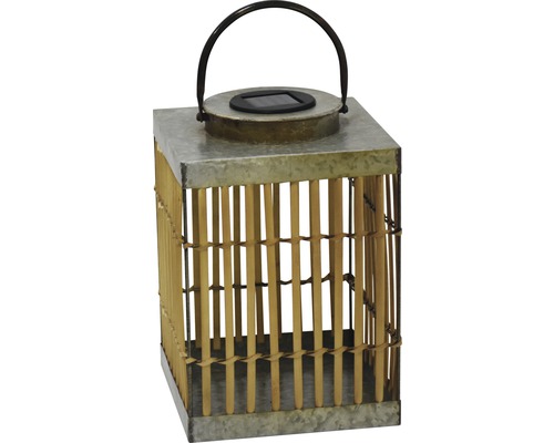 Lafiora Bamboe Solar Lantaarn, 30 cm Hoog, Warm Wit