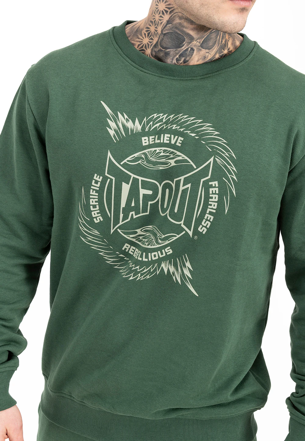 Tapout Herren Rundhals Sweatshirt normale Passform SPIRIT SWEAT