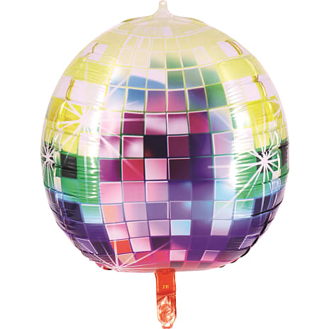 Folieballon Ø:45 cm - Multifarvet disco