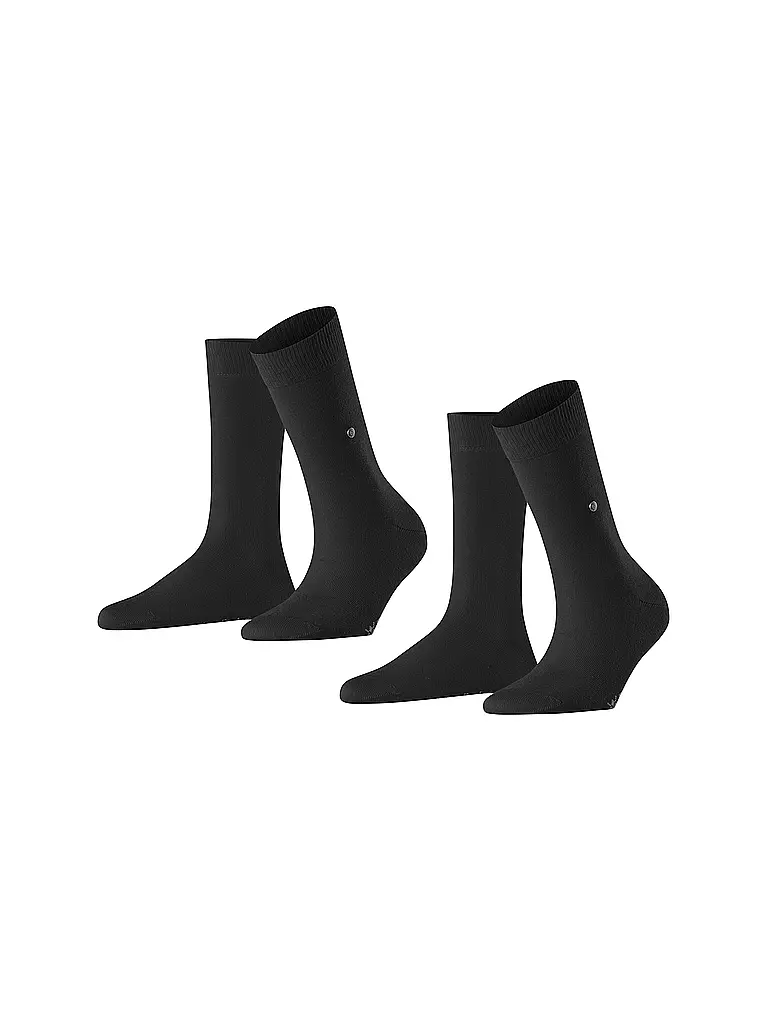 BURLINGTON Damen Socken EVERYDAY 2-er Pkg. 36-41 black schwarz