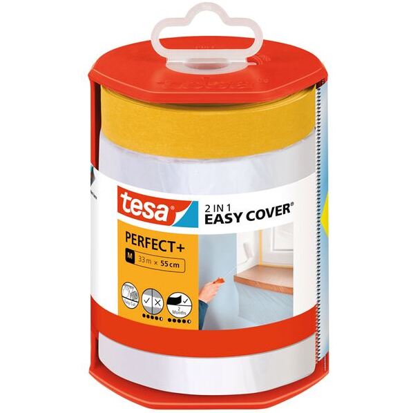 Easycover dérouleur + bache et ruban de masquage 33m x 0.55m