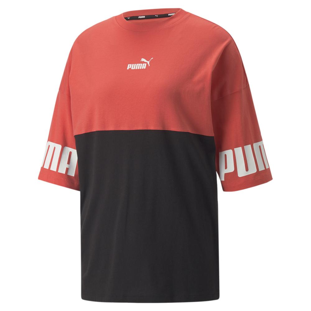 Puma T-shirt Noir/Rouge Femme Puma Pwr Clb