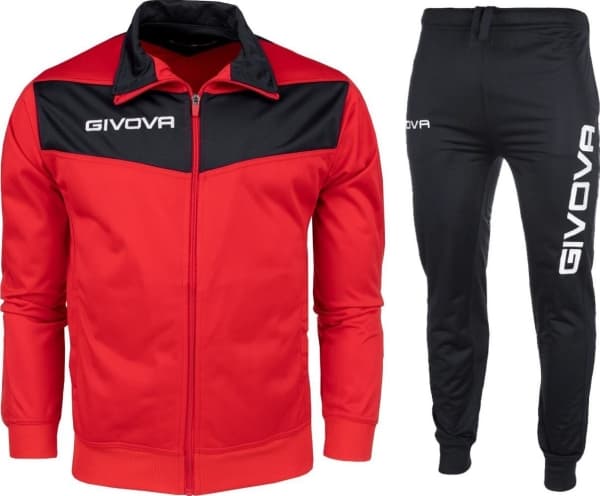 Sportsdress Givova Tuta Visa Triacetato rød svart TR018 1210 (XL)