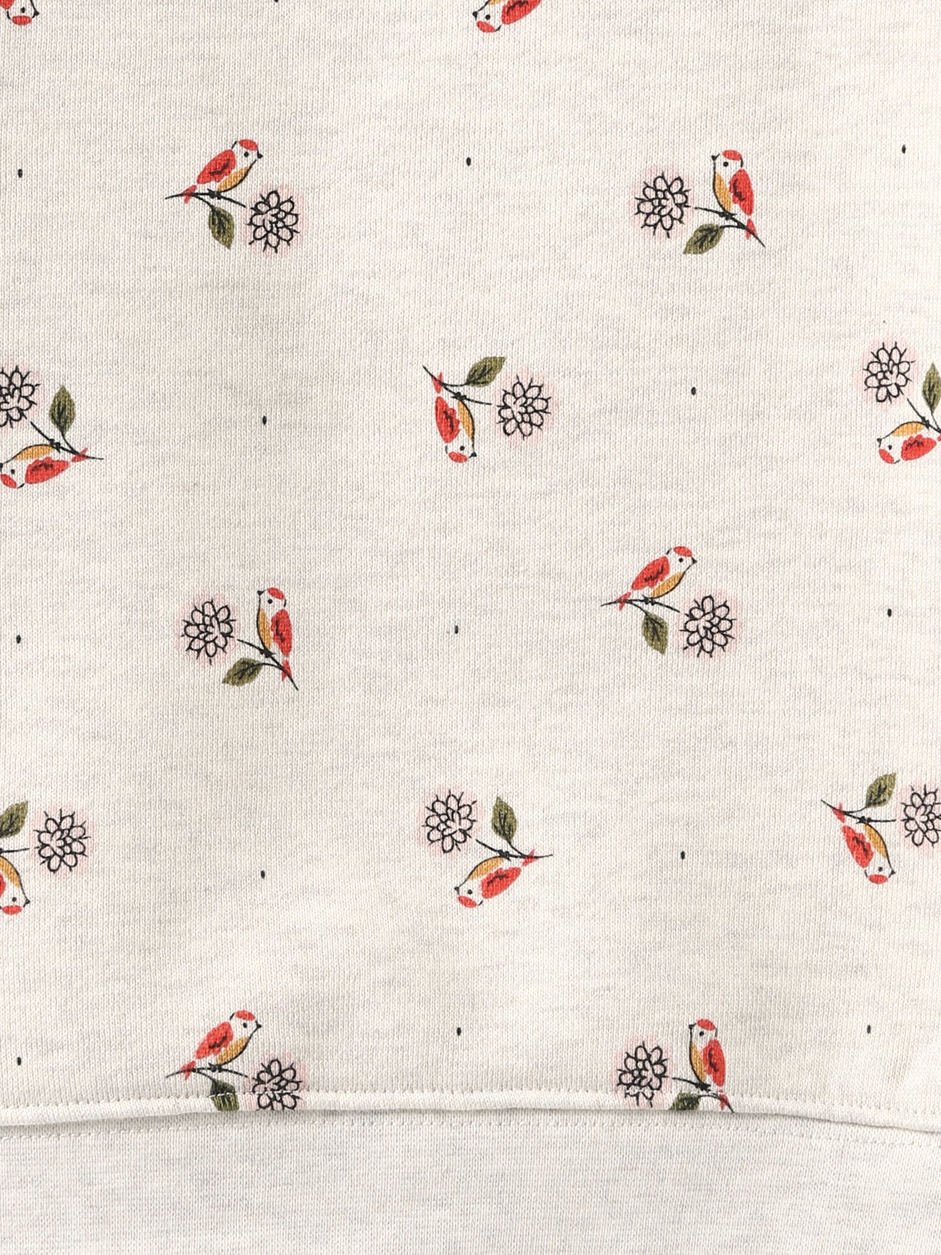 Sweat Fille imprimé Birds - Coton Bio
