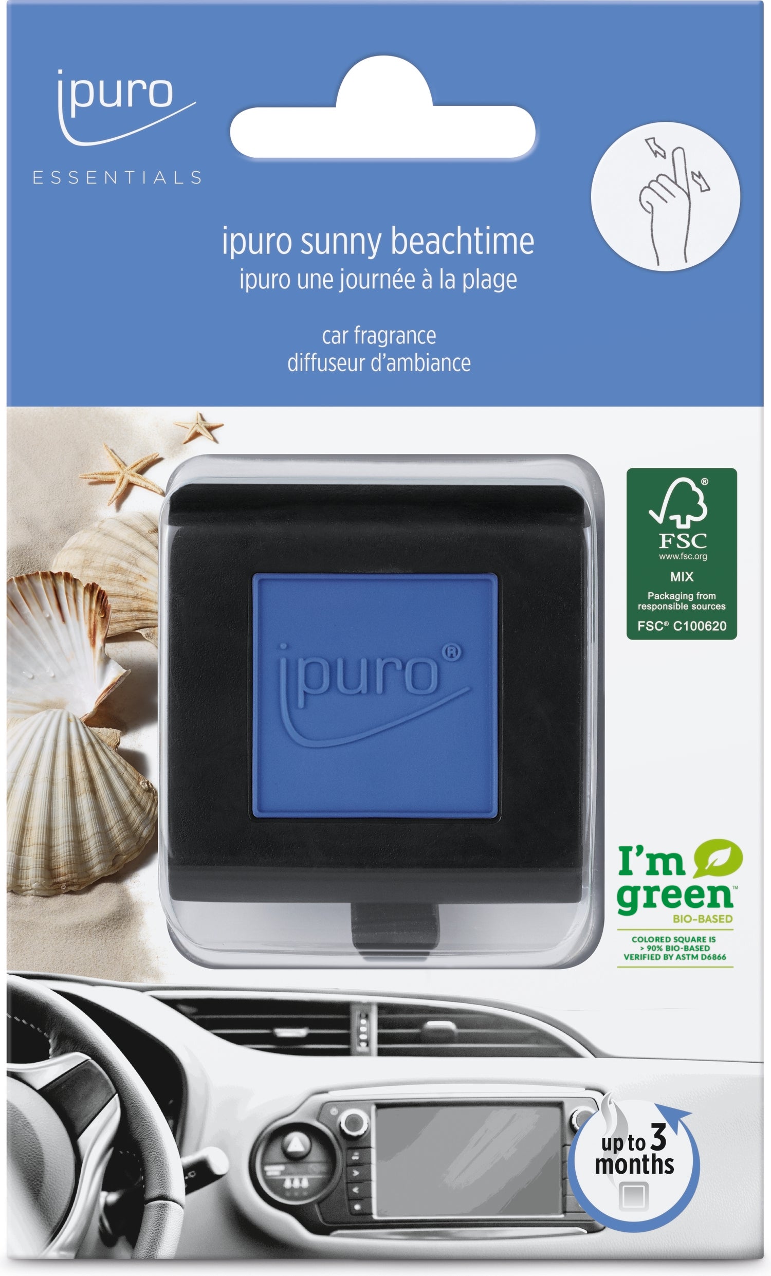 Ipuro autoclip Essentials Sunny Beachtime 4 x 4 cm