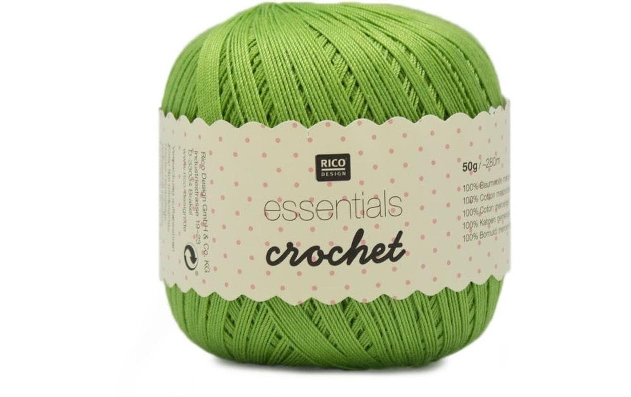 Häkel- und Strickgarn Essentials Crochet 50 g, HellgrünHäkelgarn für kreative Projekte