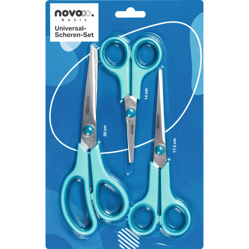 novooo Scheren-Set Basic, 14 cm / 17.5 cm / 20 cm