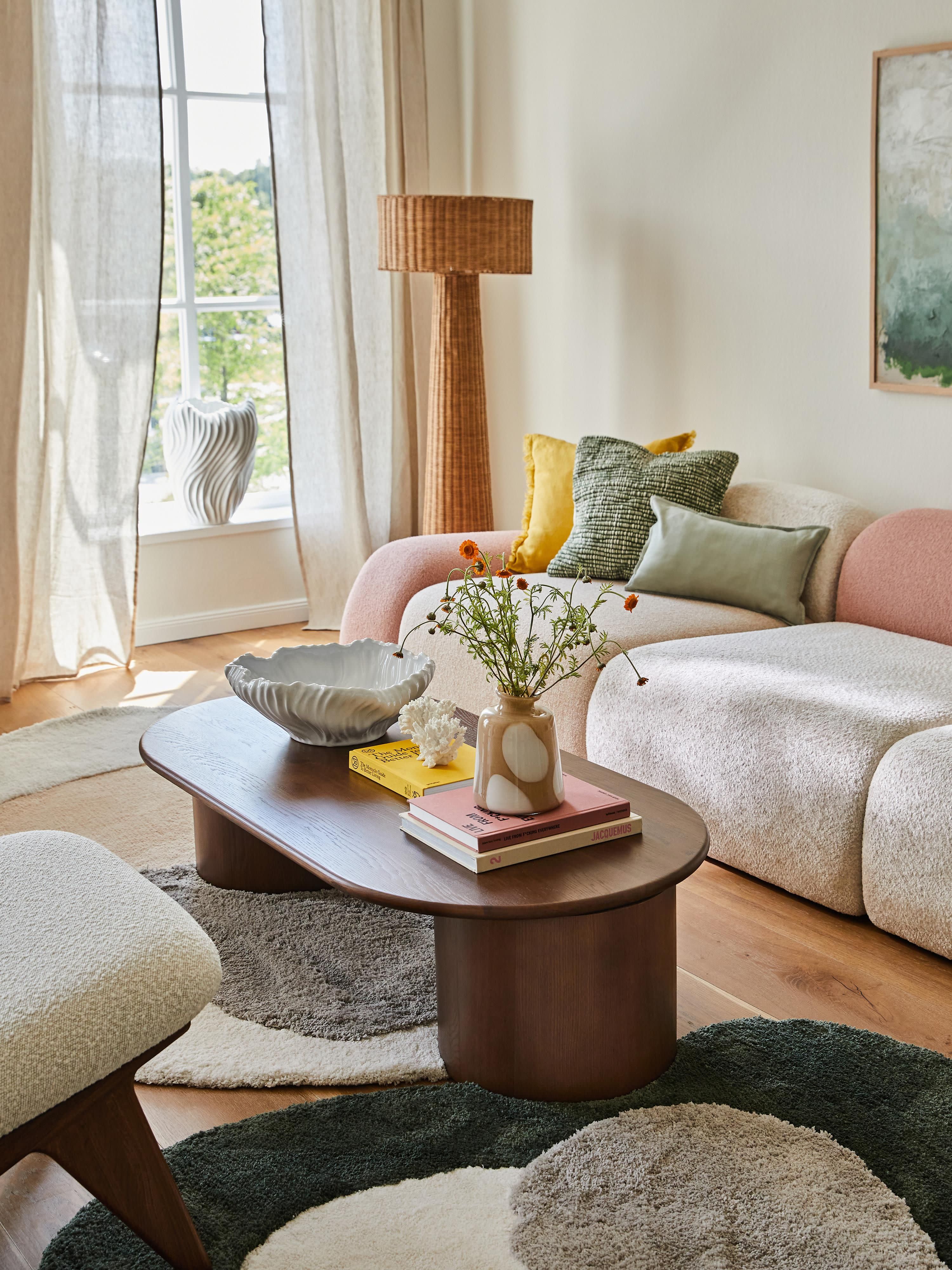 Ovale salontafel Didi van eikenhout
