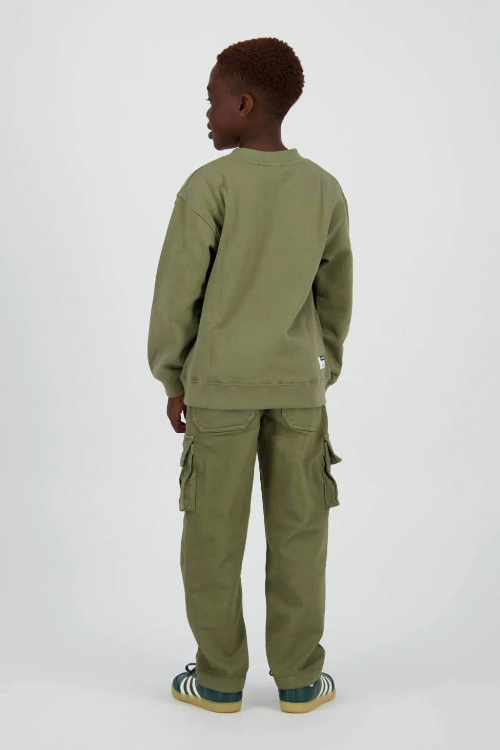 Vingino sweater groen rib gebreid