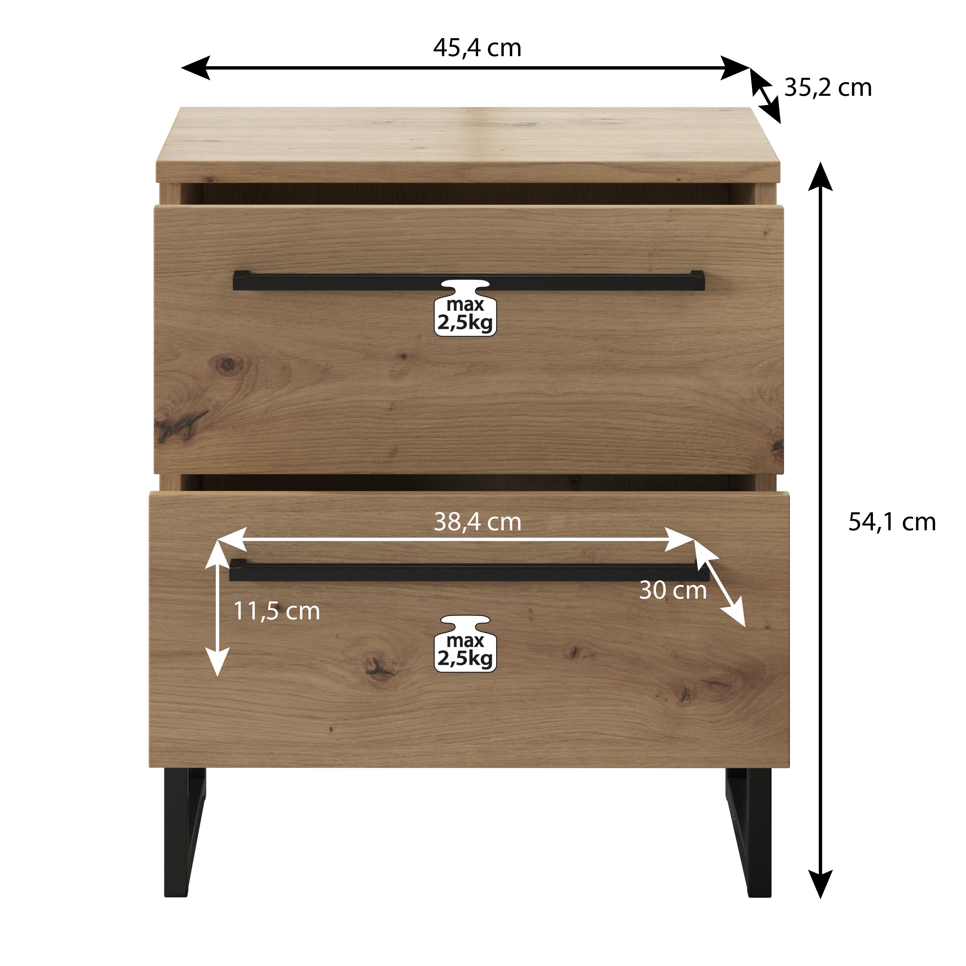 Saturn - Slaapkamer - Eiken - Zwart - 180 - Groot
