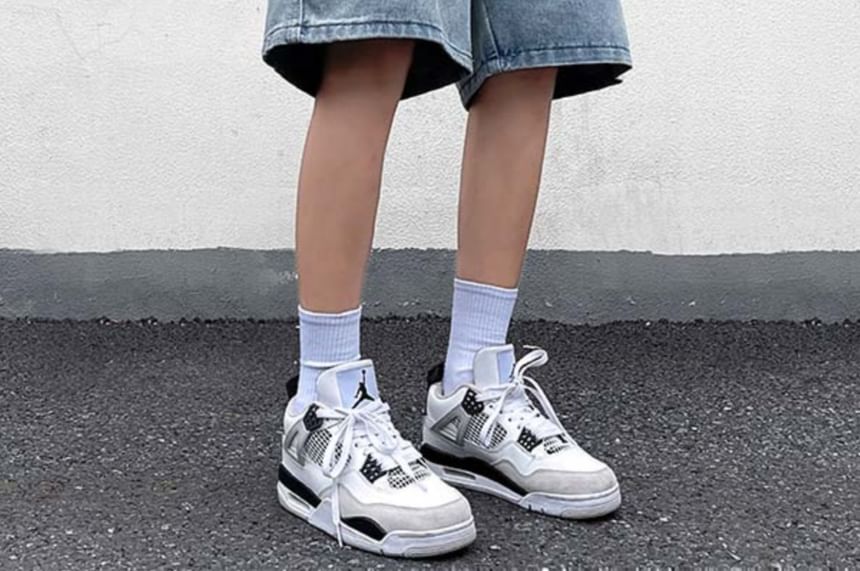 Fushet - Gewassen denim shorts met trekkoordtaille