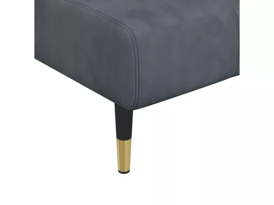 Prolenta Premium - Chaise longue gris foncé velours