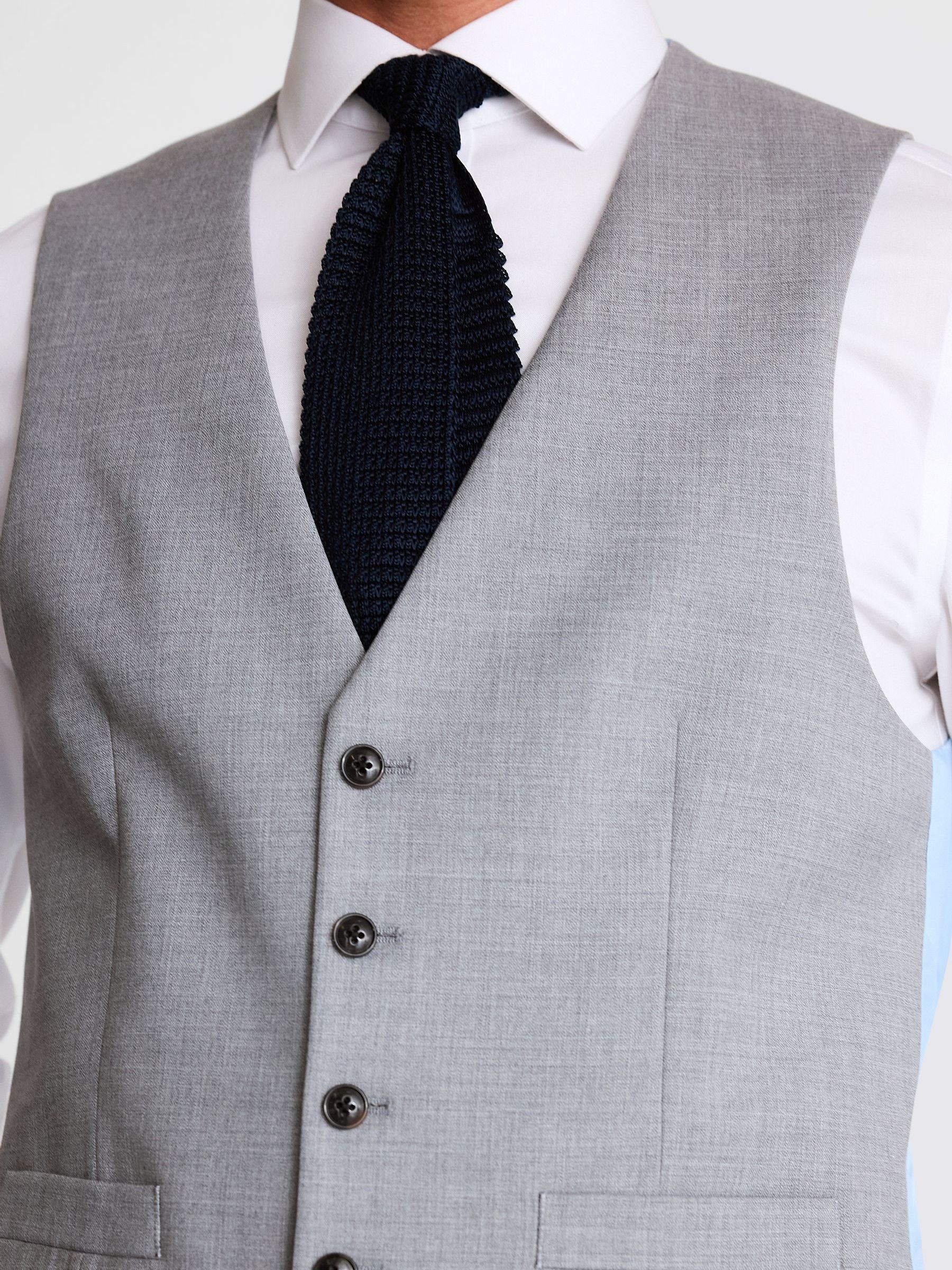 Grijs - MOSS Tailored Fit Stretch Waistcoat