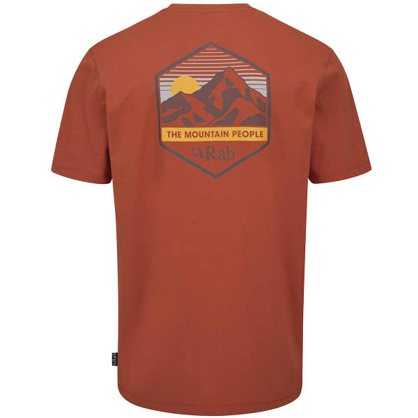 T-shirt RAB STANCE MOUNTAIN PEAK TEE RED CLAY