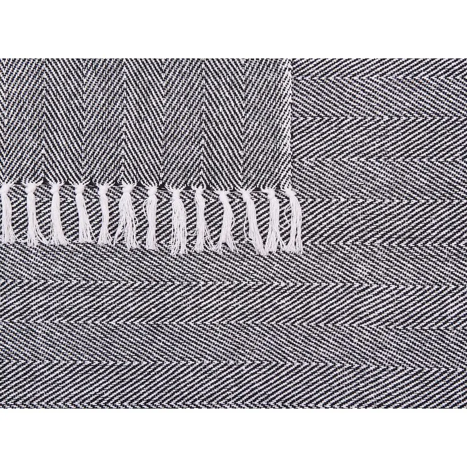 TANGIER - Plaid - Zwart - 130 x 160 cm - Katoen