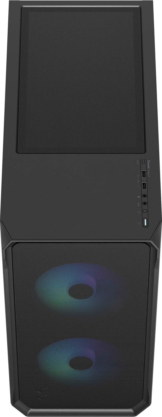 Fractal Focus 2 RGB sort TG Clear Tint computerkabinet